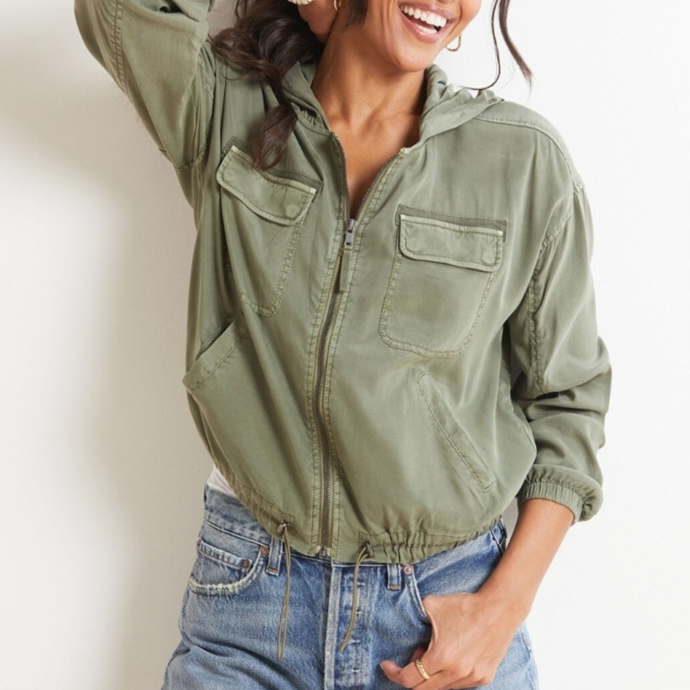 Marrakech Utility Bomber Jacket Evereve | Size S | Lightweight Zip Jacket EUC